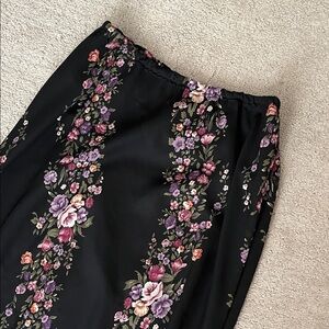 Floral Black Maxi Skirt